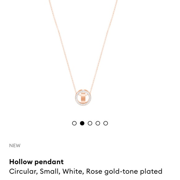 SOLD Swarovski Hollow Pendant - Rose Gold - Picture 8 of 11